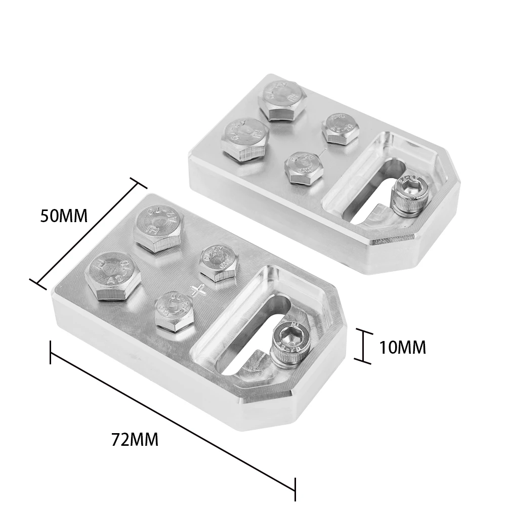 

2PCS Car Flat Battery Terminal Connector Kit For M6 Standard For XS Battery BOLT-USE-ONLY Positive Negative Battery Post Clamp