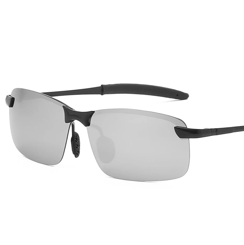 

Men Polarized Sunglasses Goggle UV400 Rimless Mirror Lens Fashion Rays Brand Designer Driving Sun Glasses for Men Women Vintage