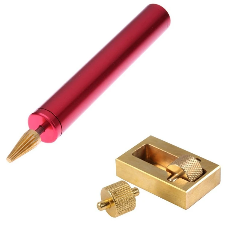 

HOT SALE 2 Pack Leather Craft Making Leather Edge Roller Oil Painting Box and Oil Painting Pen Leather Edge Processing Tool