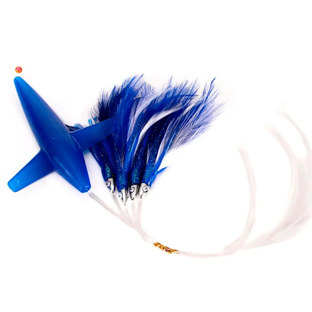 

Tuna Feather Lure Tuna Lure Tuna Feather Daisy Chain with Bird Teaser Baits with Feather Tail 3 colour #F1