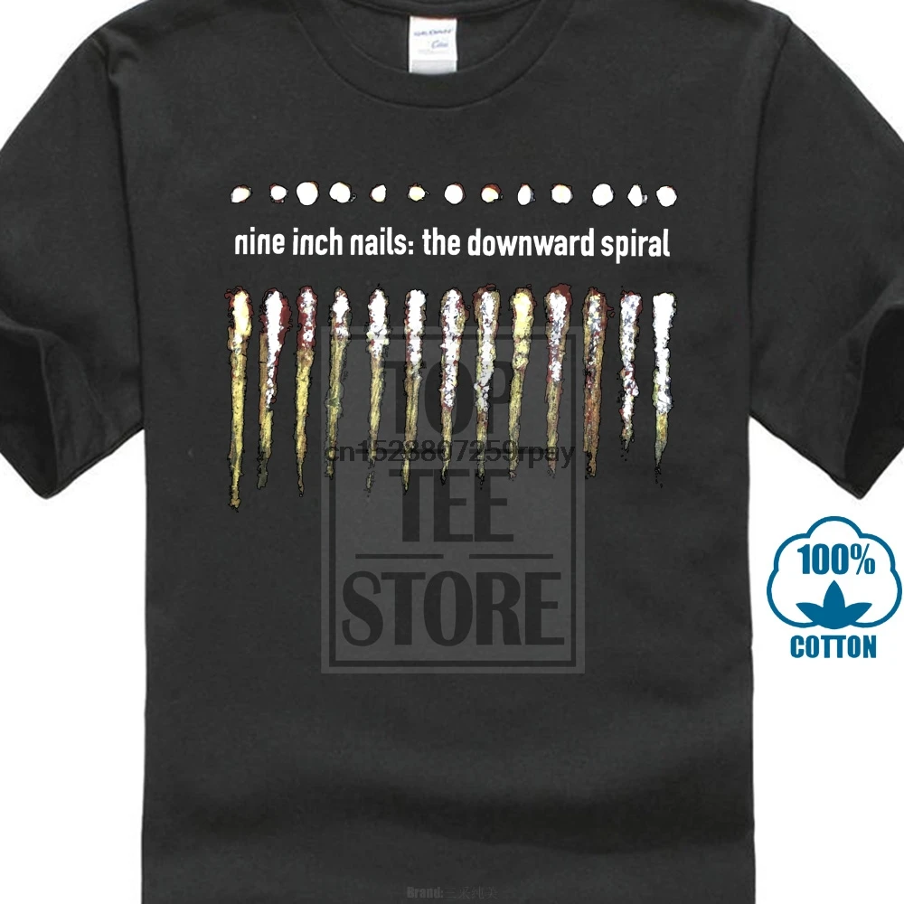 Vintage Nine Inch Nails Concert Tour T Shirt The Downward Spiral 1994 Reprint Hot New Summer Fashion Shirts Top Tee |