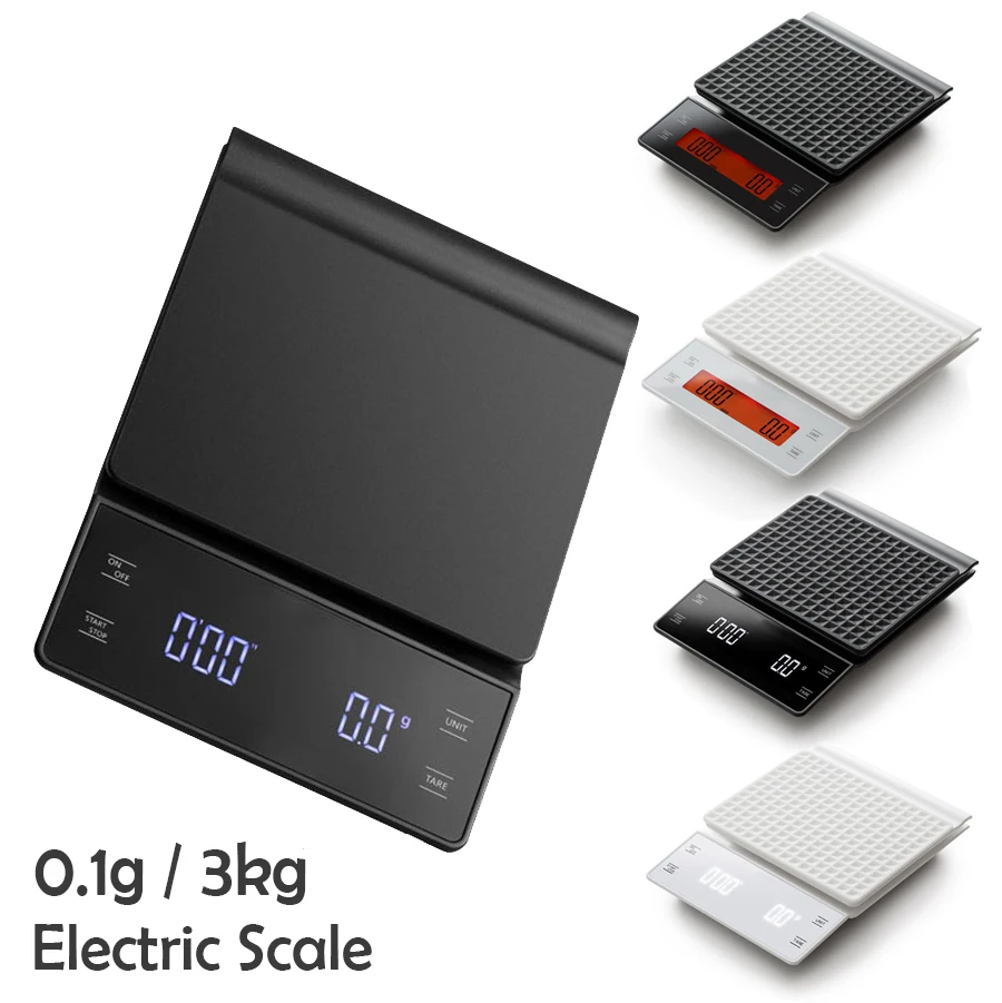  3kg / 0.1g Household Electric Scale Portable Drip Coffee Scale with Timer Electronic Weighing Bar K - 33010235089