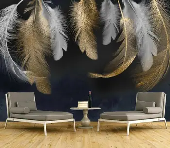 

CJSIR Custom Mural Wallpaper for Living Room Feather Landscape Photo Murals Bedroom Home Decor Wall Paper 3D Papel De Parede