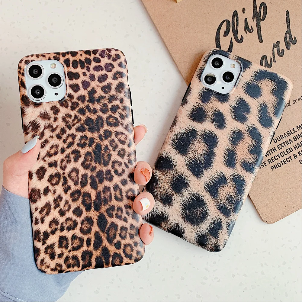 Vintage Leopard Skin Phone Case For iPhone 11 Pro iPhone11 6 6S 7 8 Plus Matte Soft Silicone Case for iPhone XS Max XR X