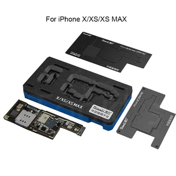 

Qianli For iPhone X/XS/XS MAX Middle Layer Motherboard Reballing Kit Set Tin Planting Template Soldering Platform With Stencil