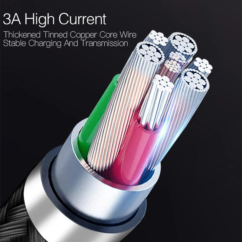 USB кабель для iPhone 11 Pro Max X XR XS 8 7 6s 5S iPad 3A Быстрая зарядка зарядное устройство Синхронизация данных USB провод шнур Кабели для мобильных телефонов