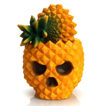 

LUDA Pineapple Skull Desktop Storage Box Organizer Table Decor Ornaments Creative Design Desk Decor Makeup Organizer Container