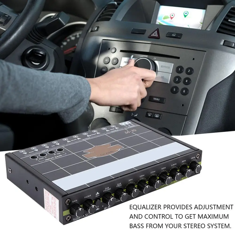 Автомобильный 7 полос аудио восстановление басов цифровой эквалайзер Аудио контроль JC-7D абсолютно высокое качество авто аксессуары автомобильный эквалайзер