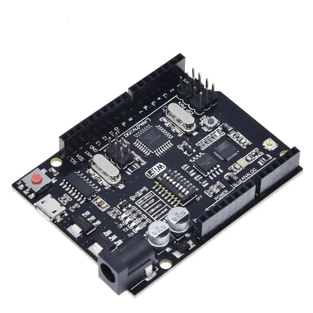 TZT UNO+ WiFi R3 ATmega328P+ ESP8266(32 Мб памяти) USB-TTL CH340G для Arduino Uno, NodeMCU, WeMos ESP8266 новое поступление - Цвет: WiFi UNO R3