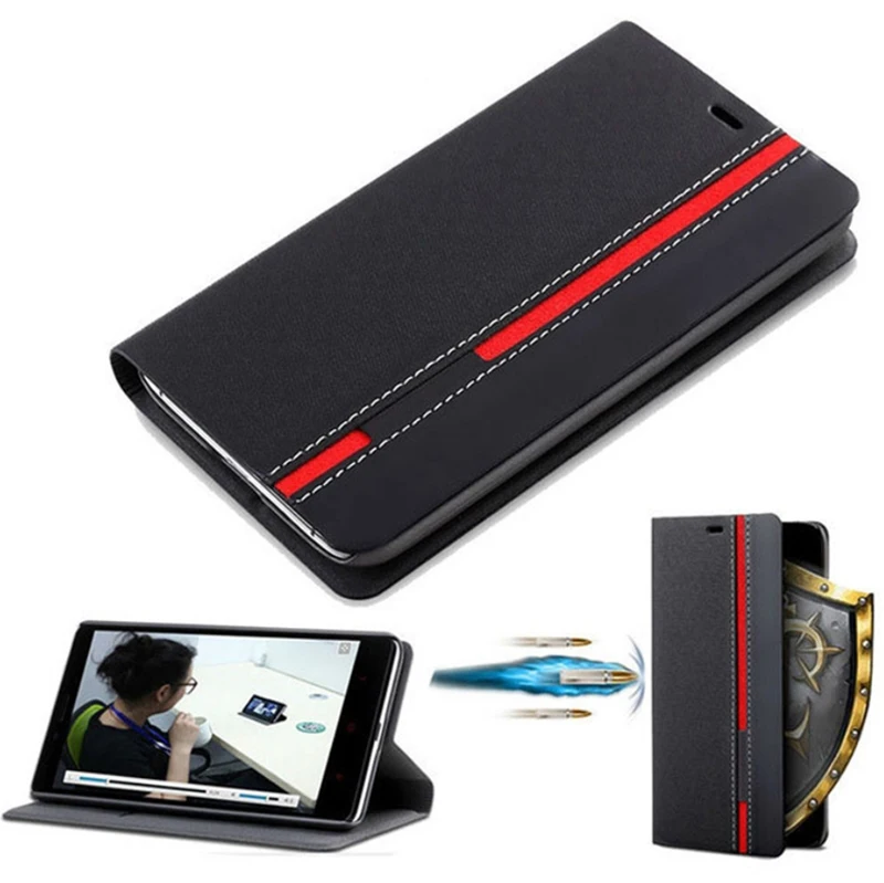 

Luxury Pu Leather Flip Folio Book Case Cover Skin For Elephone P8