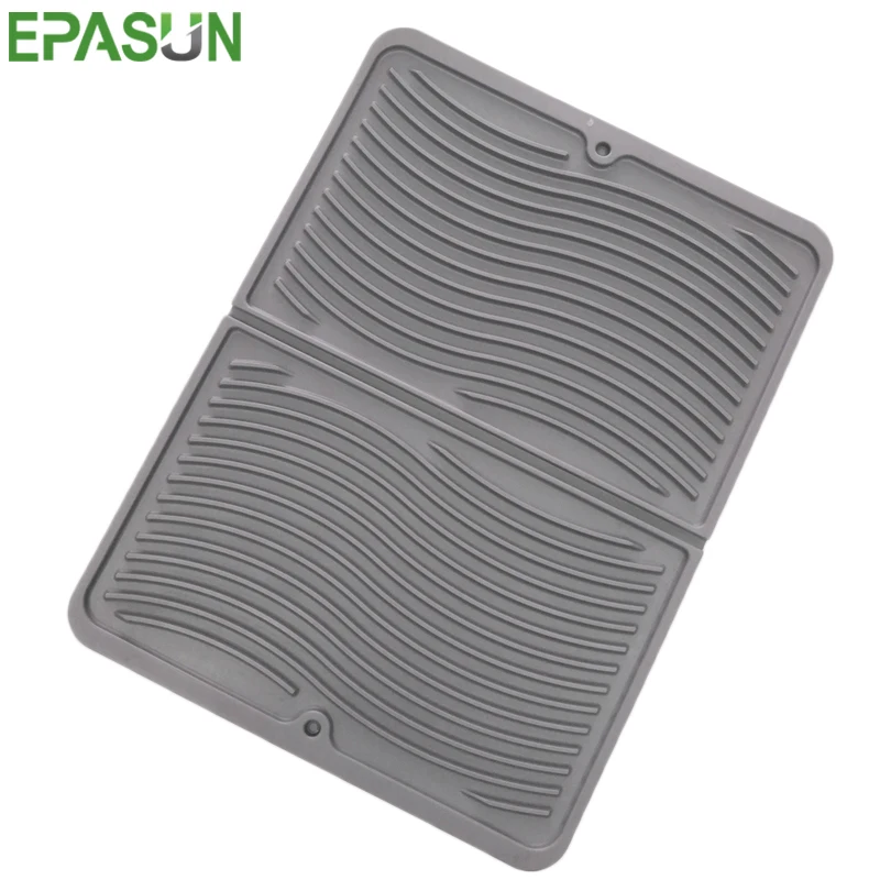 

Foldable Tapis Silicone Drying Mat Table Coasters Placemat Anti-Bacterial Dish Drain Pad Durable Pot Holder Food Grade Cup