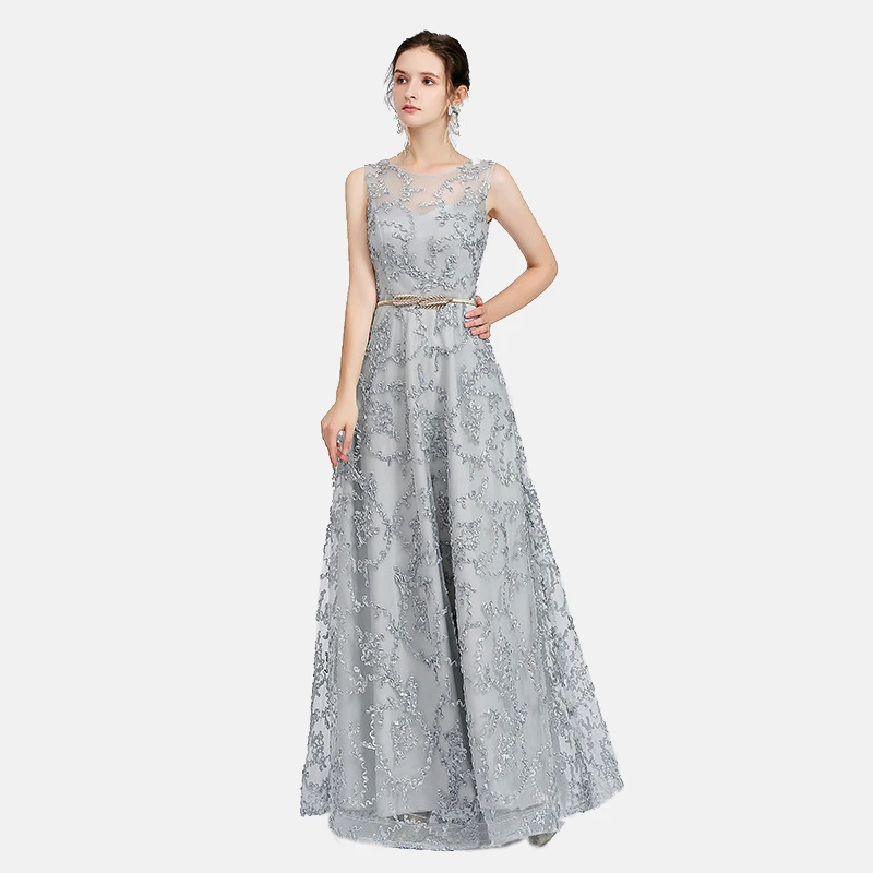 

Dignified delicate evening gown Sexy applique Evening Dresses Elegant Fashion Formal long Evening Dress Real Photo