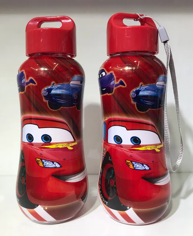 Disney 300ML Small water cup cartoon water cup anti-leakage cup lift rope water cup gift water bottles - Цвет: Car