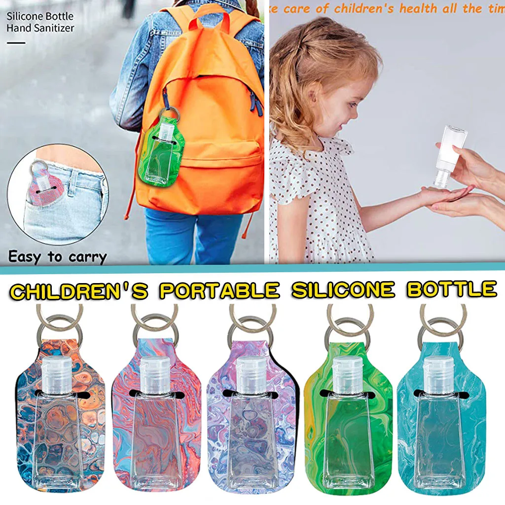 

Empty Travel Bottle Keychain Holder Refillable ContainersBottles For Hand Sanitizer Refillable Containers 30ml with Sling rope