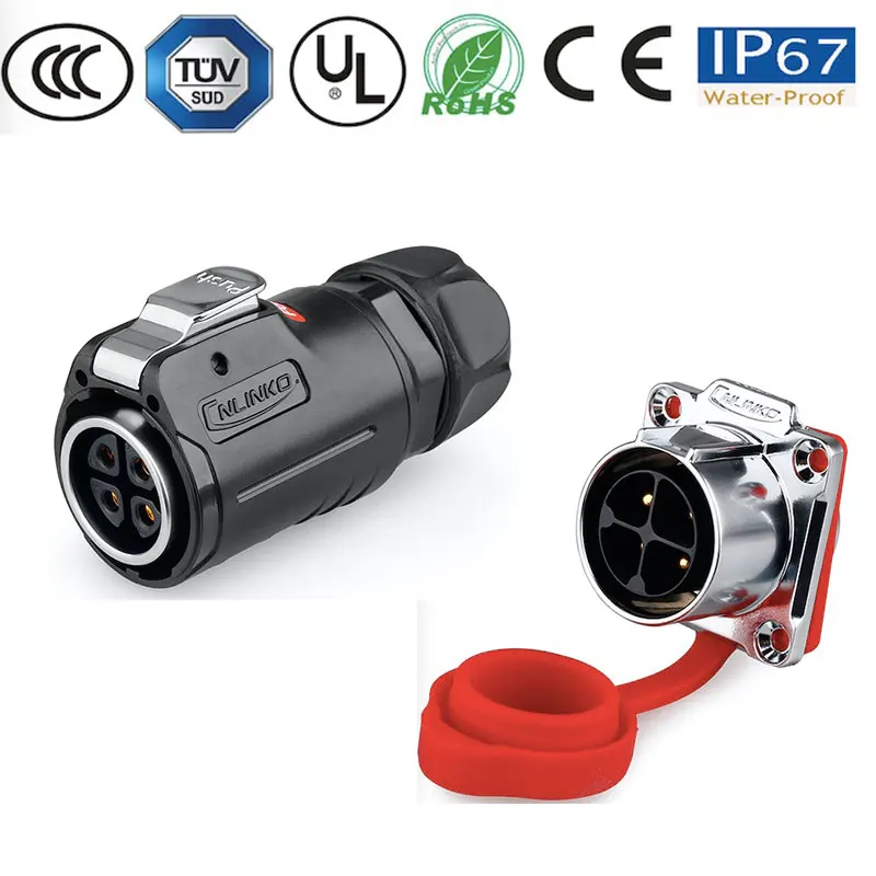 Водонепроницаемый разъем 4 pin IP67 круговой pastic LP24 гнездовой led/car/аудио