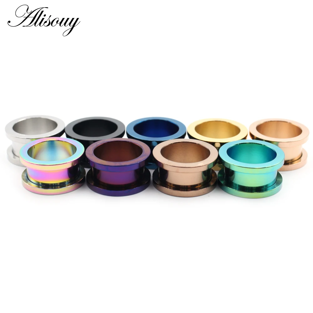 Vibrant Anodized Stainless Steel Ear Tunnel Expanders - Set of 2