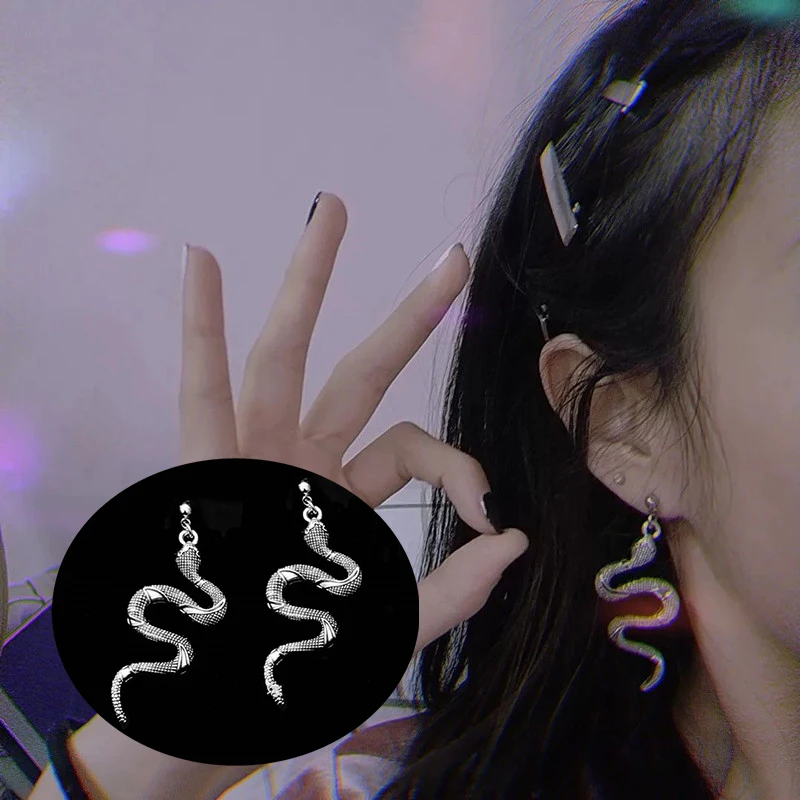 Dangle Earrings Vintage Snake Shape Retro Drop Earrings Women Girl Animal Earring Jewelry