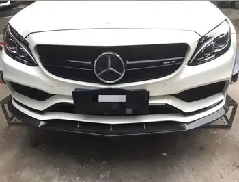 

High Quality Carbon Fiber Front Lip Bumper Cover For Mercedes-Benz C Class W205 C205 C63 AMG Coupe 2015-2019 Year P Style