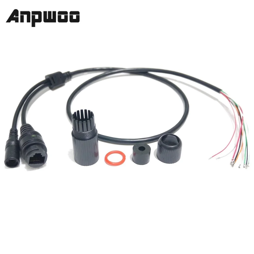 Anpwoo CCTV POE IP Сетевая камера PCB модуль видео кабель питания длиной 65 см RJ45 женские