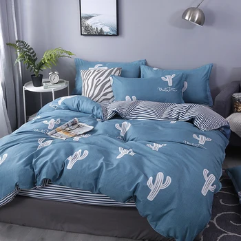 

New Family Kids Bed Linens Cactus pattern bedding set 3/4/5PCS bed sheet pillowcase & duvet cover set