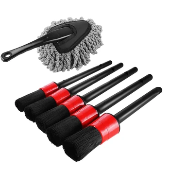

Car Duster,Detailing Brush Set,Auto Detail Brush Set with Car Dash Duster Brush for Car Motorcycle Automotive Cleaning Wheels,Da