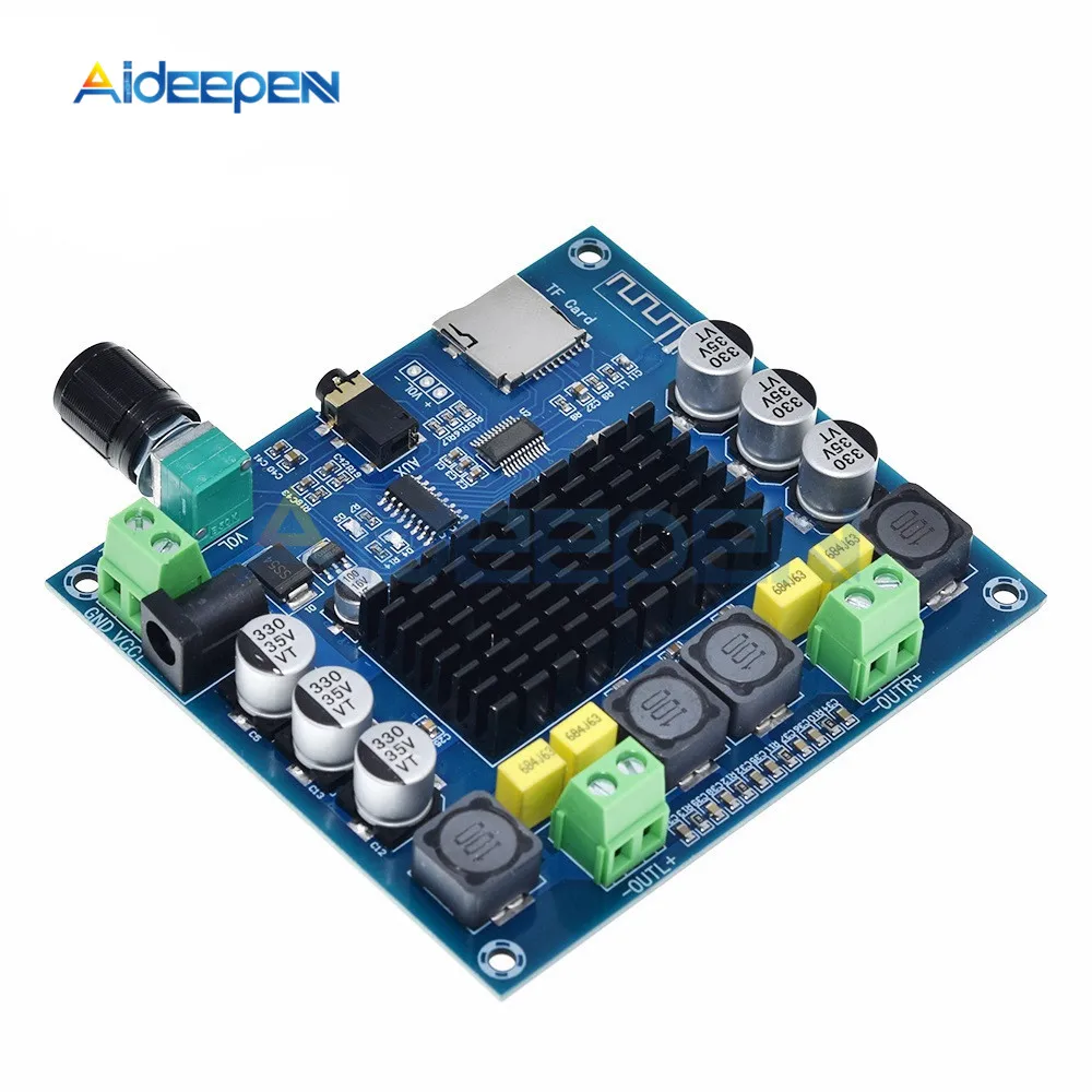 XH-A104 Bluetooth 4,1 TDA7498 цифровой усилитель мощности плата 2x50 Вт стереоусилитель модуль поддержка tf-карты AUX