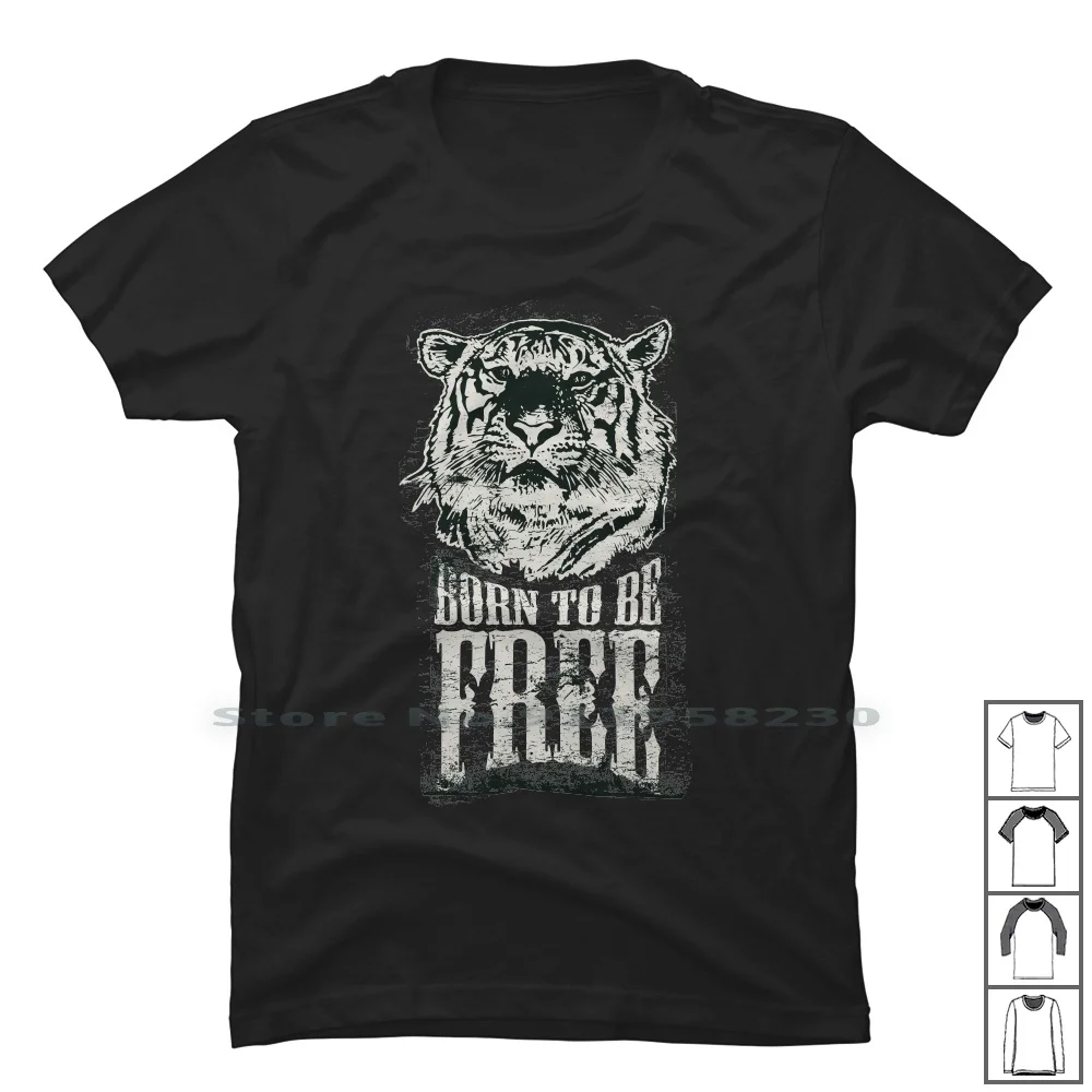 Футболка Born To Be Free 100% хлопок Патрик машап дизайн знак фокуса гик рисунок Ick Up |