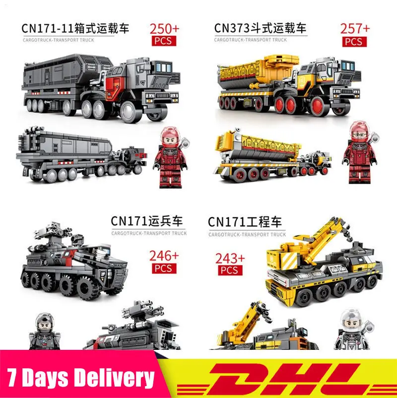 

2019 IN STOCK DHL The Wandering Earth Genuine authorization Carrier Truck Model Building Blocks Technic Educational Bricks Toy