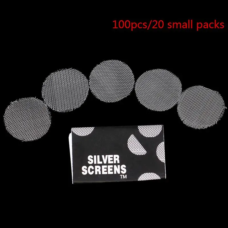 100Pcs Silver Gold Pipe Screens For Metal Glass Wooden Acrylic Water Smoking Tobacco Pipe Filters smoking pipe filters