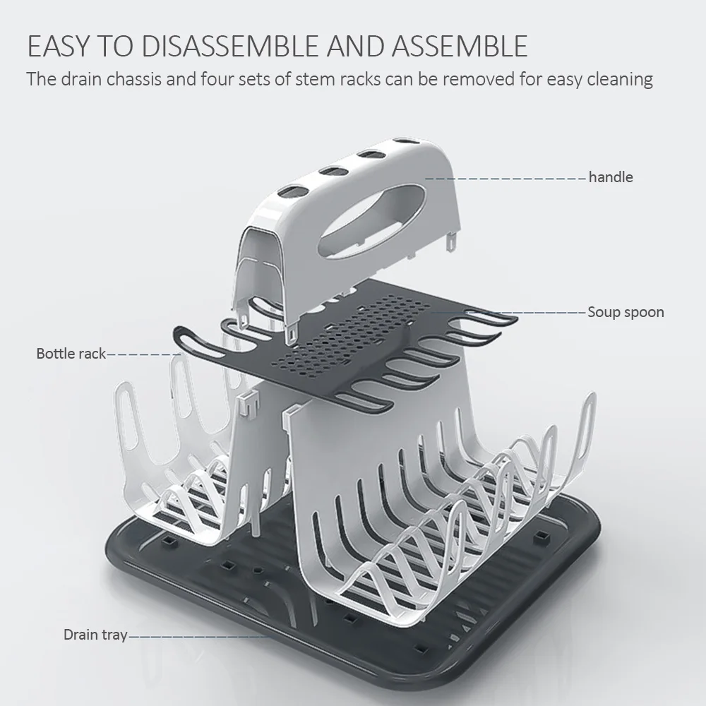

Drying Rack Portable Baby Milk Bottle Drying Rack Detachable Colorful Baby Pacifier Feeding bottle dryer Multi layer storage