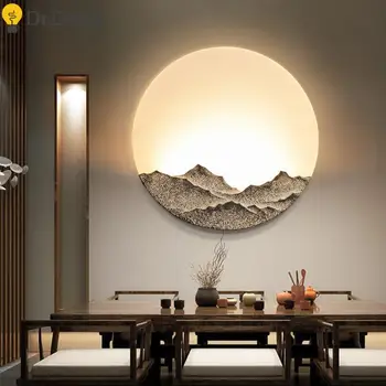 

Chinese Classical Vintage Wall Lamp Industrial Decor Indoor Lighting Living Room Wall Lights Nordic Dimming LED Wall Sconce Lamp