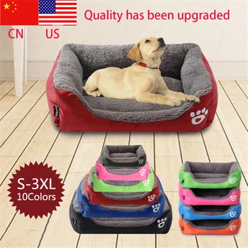 

Large Pet Cat Dog Bed 8colors Warm Cozy Dog House Soft Fleece Nest Dog Baskets Mat Autumn Winter Waterproof Kennel (S-3XL)
