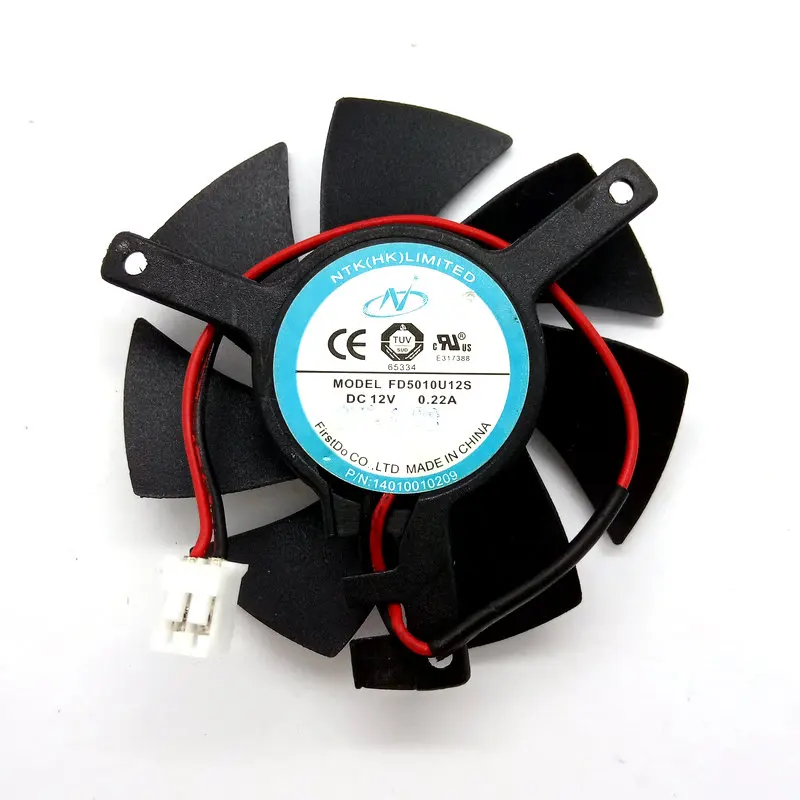 FD5010U12S DC12V 0.22AMP 2 линии диаметр 45 мм шаг 39 мм для видеокарты вентилятор охлаждения
