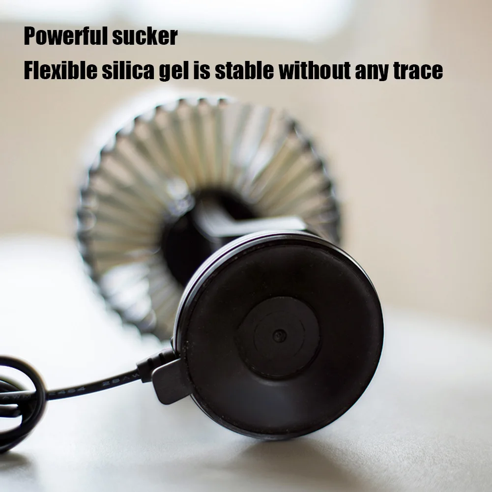USB Car Fan Windshield Desk Fan 360 All-Round Adjustable Car Auto Cooler for Vehicle Home Office with Suction Cup electric fan car fan