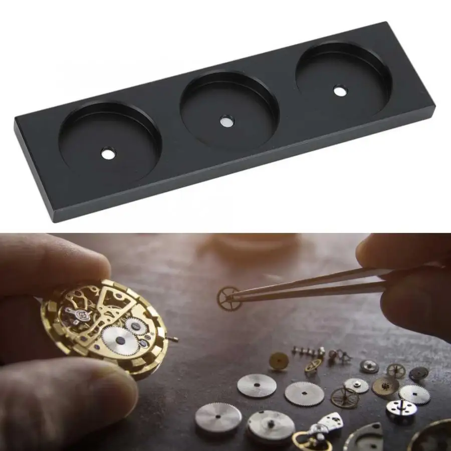 Прочный часовщик инструменты Алюминиевый сплав Автоматическая масляная ручка база часы ремонт и обслуживание инструменты аксессуары для часовщика