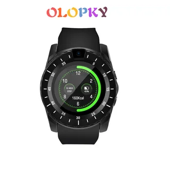 

V88 Smart Watch Men Bluetooth Sport Watches Women Ladies Smartwatch with Camera Sim Card Slo Message Call Reminder For Android