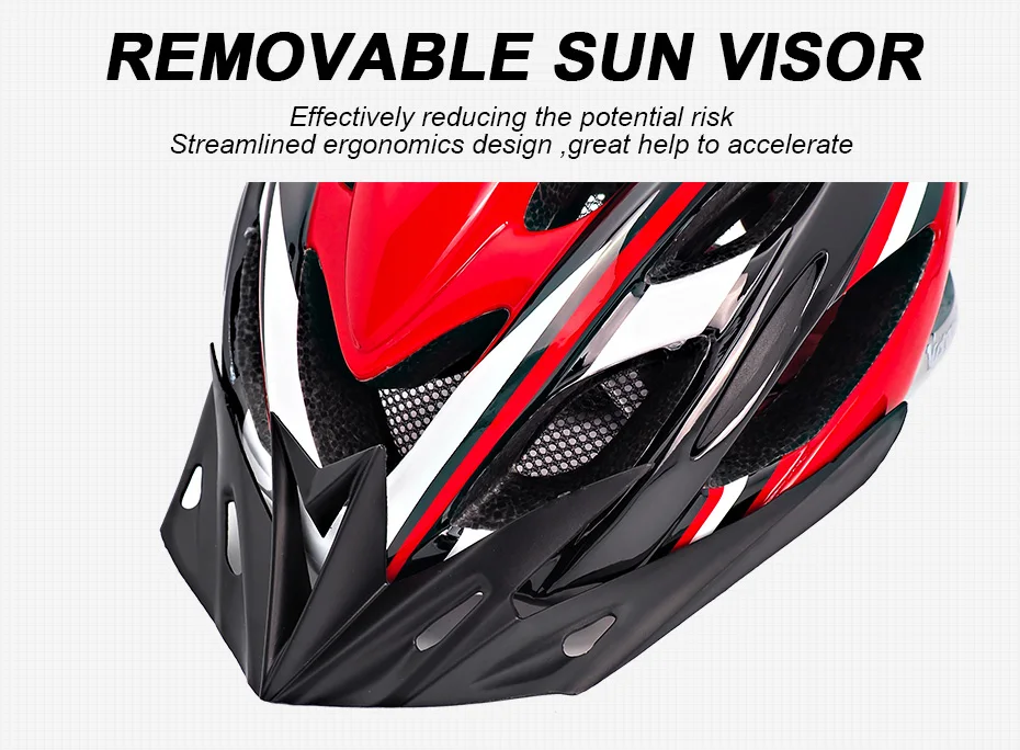 VICTGOAL Bike Helmet LED Lights Visors for Men Women Breathable Ultralight Sport Cycling Helmet MTB Mountain Road Bicycle Helmet