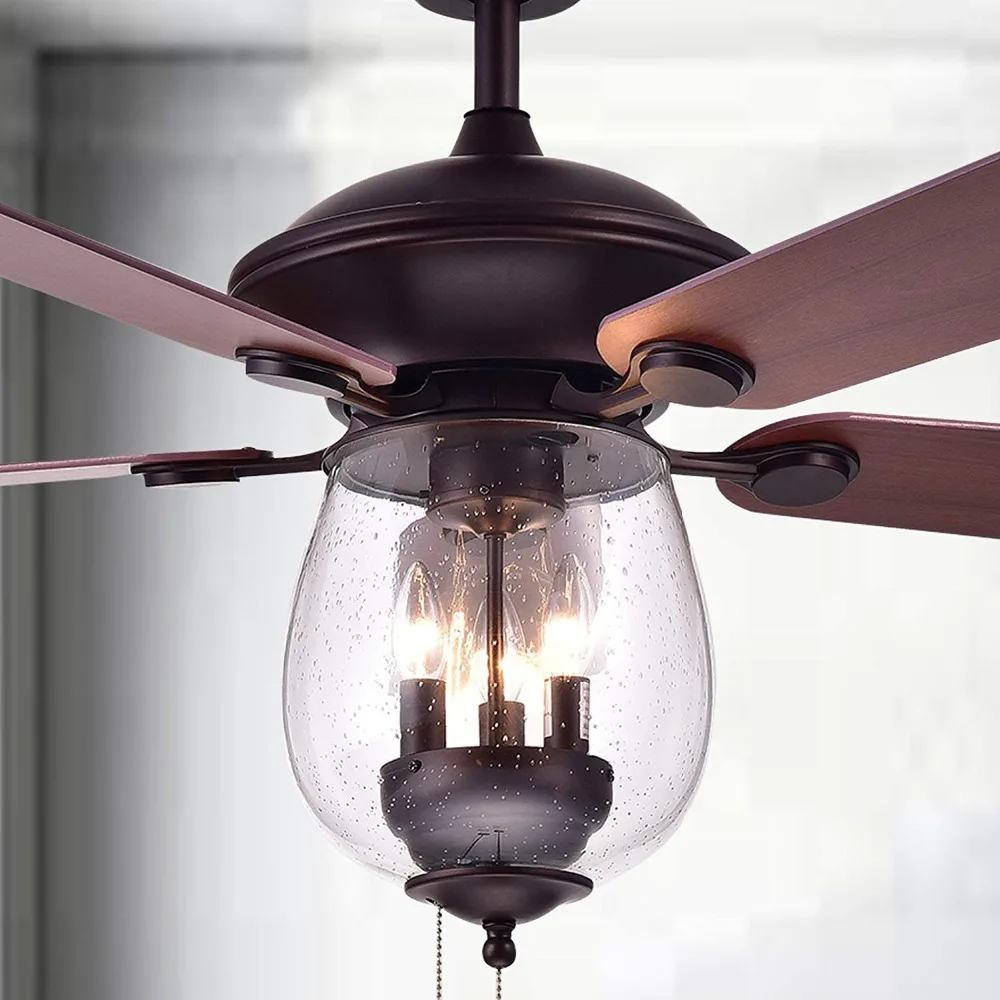 5" потолочный вентилятор светильник капля круглая люстра освещение в помещении Бронзовый, коричневый
