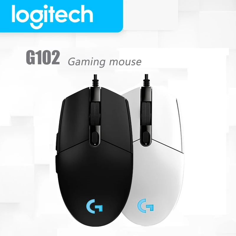 Проводная игровая мышь Logitech G102 Оптическая поддержка настольного