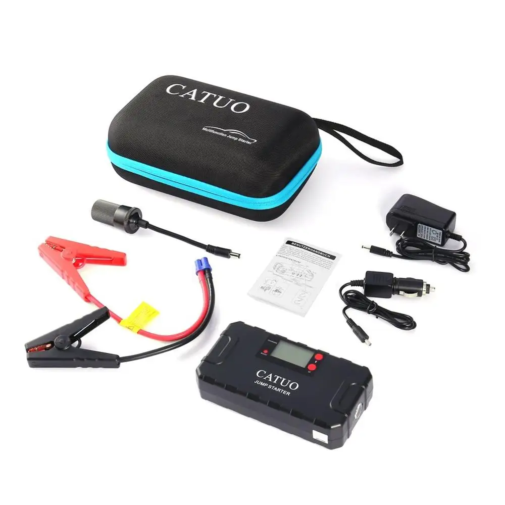 CATUO 13600 мАч портативный автомобильный стартер с зарядным устройством USB светодиодный фонарик для грузового автомобиля лодки JP