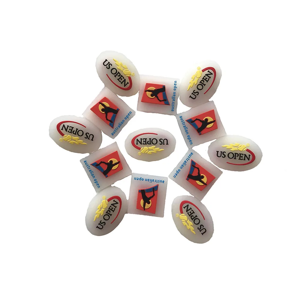 2Pcs Retail US/AUS Open Silicone Tennis Damper Shock Absorber to Reduce Tenis Racquet Vibration Dampeners