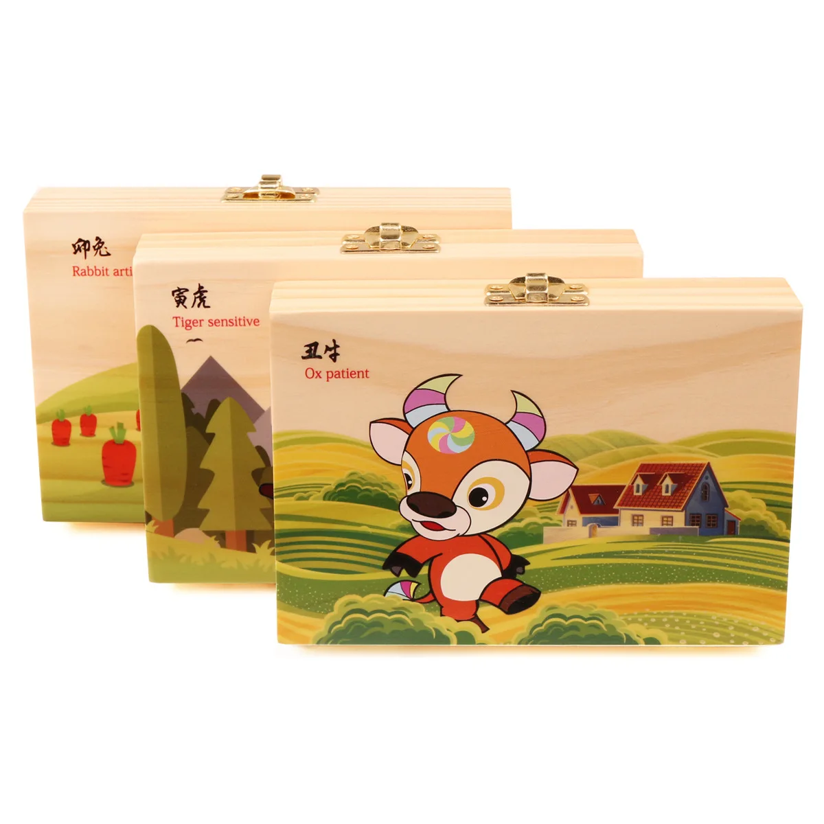 

Logwood Children Lanugo Baby Teeth Box Teeth Save Collection Souvenirs Chinese Zodiac Cool Gift