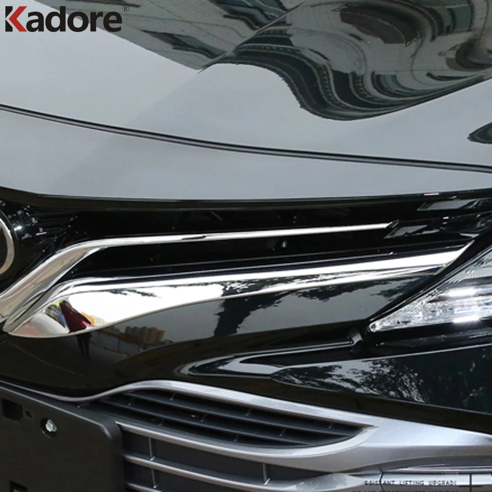 Хромированная передняя Решетка переднего бампера для Toyota Camry XV70 2017 2018 2019 защитная