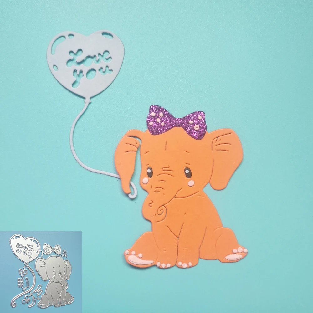 

aby animals, cute elephants, balloons, metal cutting dies, DIY elephant cuts with Neil Nino on it.