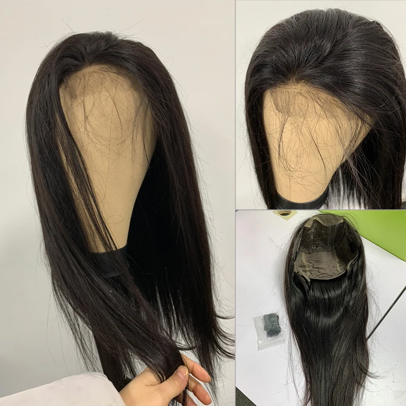 Straight Human Hair Wigs 5x5 HD Transparent Lace Closure Wig for Women Brazilian Virgin Human Hair Wig Pre-plucked Hairline 250%