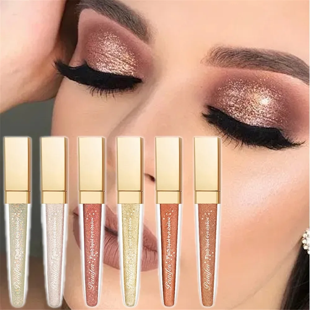 1 шт красота глазурованные жидкие блестящие тени для век мерцающие