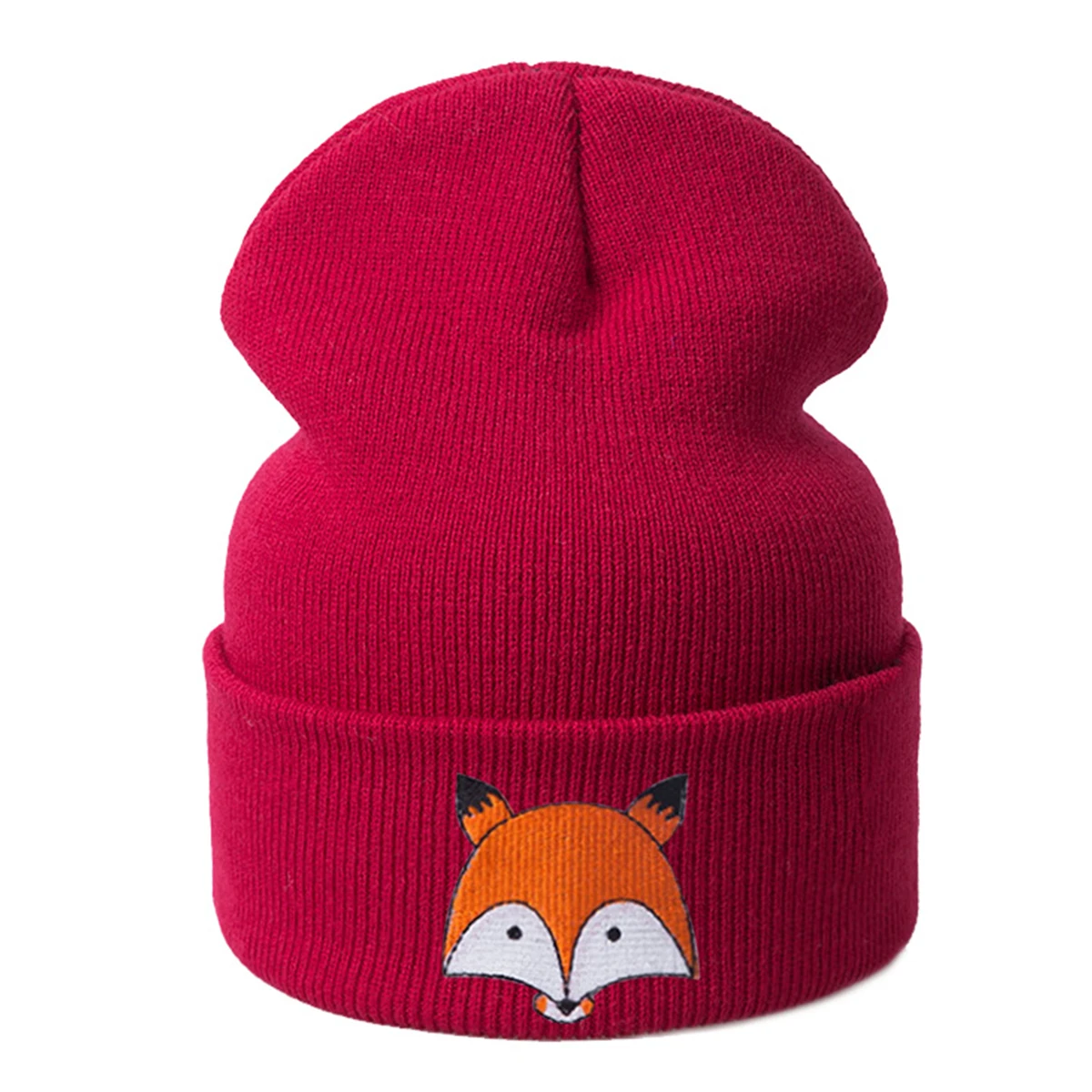 YEABIU модная зимняя Осенняя теплая шапка женская унисекс хлопковая однотонная мягкая женская вязаная зимние шапки шапочки оптом - Цвет: red