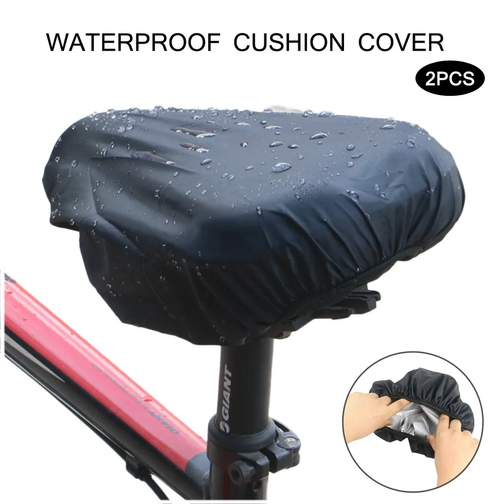 2 PCS Bicycle Seat Rain Cover Outdoor Bike Seat Waterproof Rain Cover