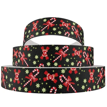 

New Christmas 50Y 38mm Grosgrain Ribbon Packing Material DIY Bow Craft Decor Wedding Party Decoration Gift Wrapping,50Yc7588