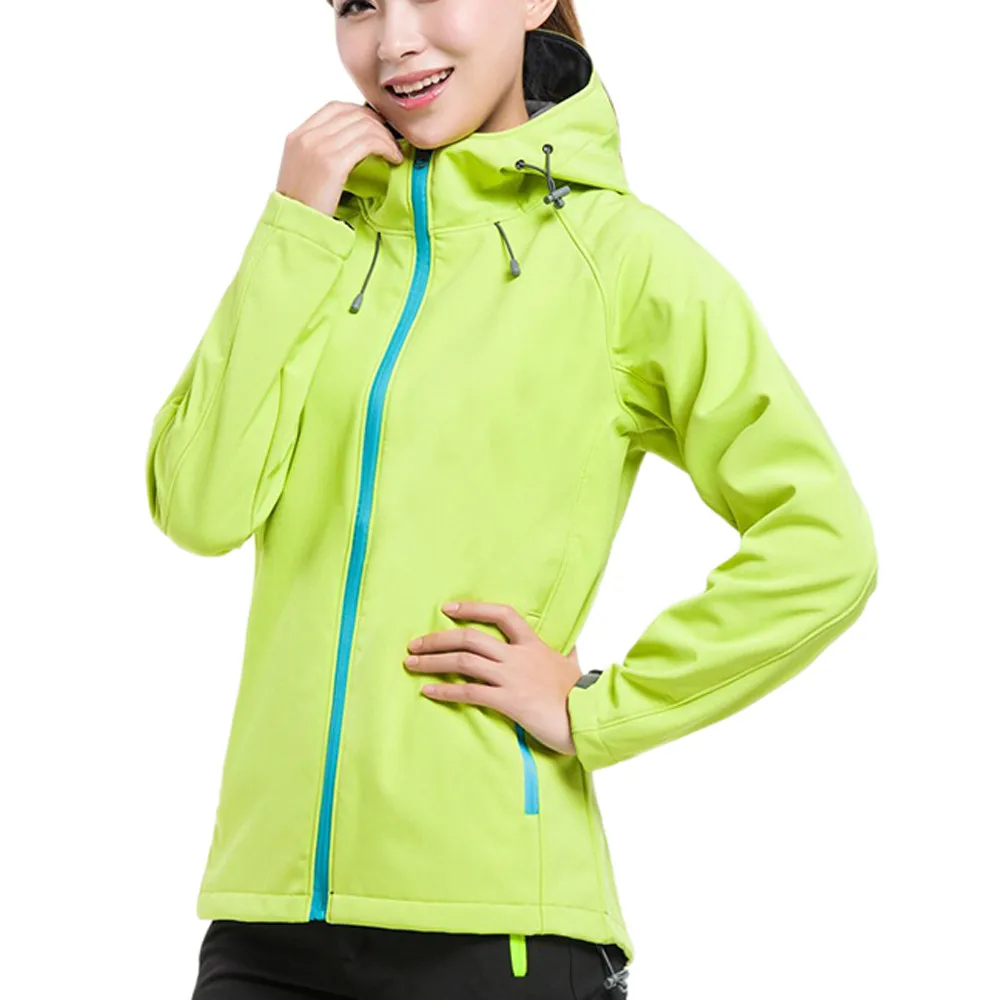 Женская быстросохнущая водонепроницаемая куртка для прогулок Защита от солнца УФ флисовое пальто с капюшоном открытая спортивная рыбалка кожи Куртки - Цвет: GN